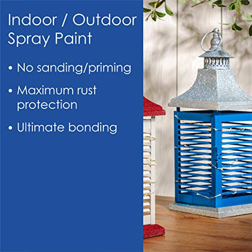 Image of Krylon K02716007 Fusion All-In-One Spray Paint for Indoor /Outdoor Use, Gloss Patriotic Blue, 12 Ounce (Pack of 2)