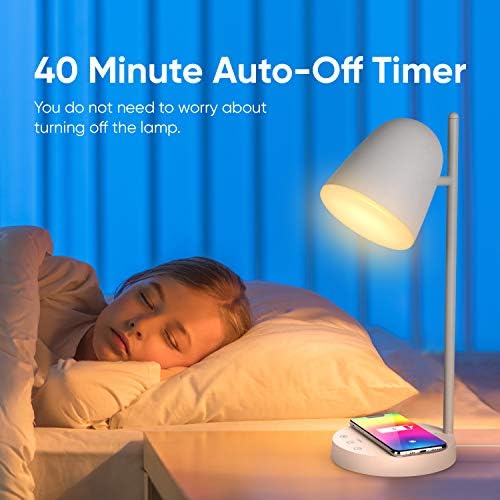 ABKO LED Desk Lamp Wireless Charging Qi Certified Adjustable Dimmable