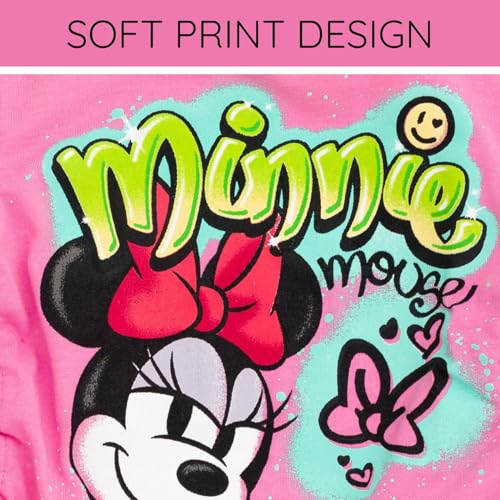 Image of Disney Minnie Mouse Girls Boxy T-Shirt and Flare Pants Outfit Set Toddler to Big Kid Sizes (2T - 14-16)