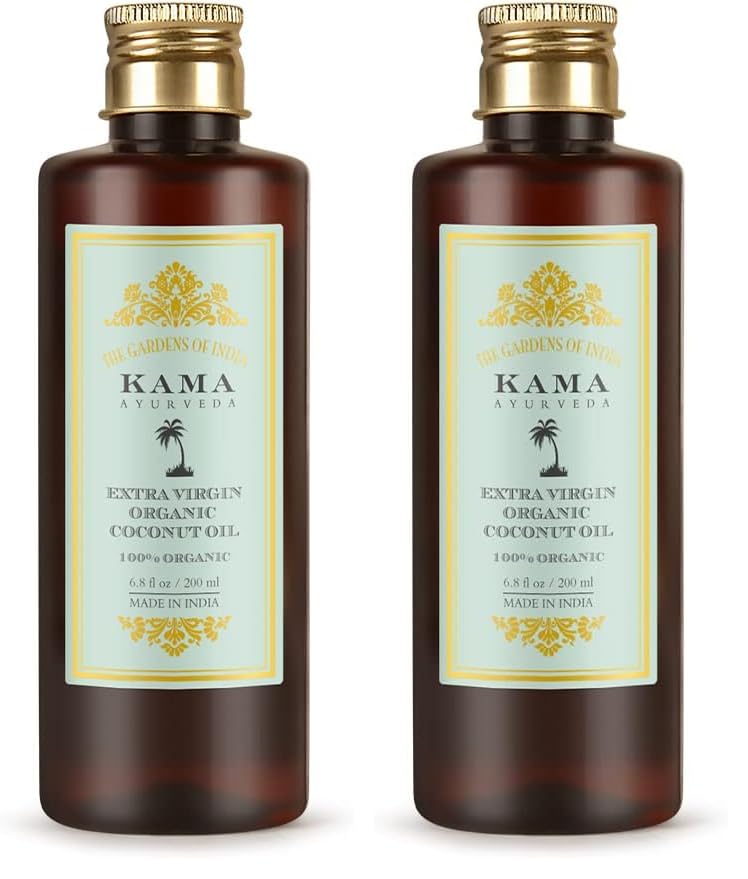 Kama Ayurveda Extra Virgin Organic Coconut Oil - 200ml (Pack of 2)-picture-36