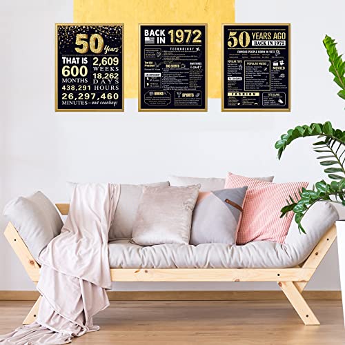 Party Greeting BP0525 50 Years Ago 50Th Birthday Wedding Anniversary Poster 3 Pieces 11 X 14 70S Party Decorations Supplies Large Sign Home Decor thumb #1
