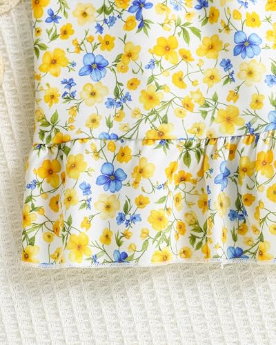 Image of Weebaby Baby Clothes Girl Toddler Summer Outfits Infant Casual Sleeveless Halter Ruffle Tank Cute Short Set Baby Clothing