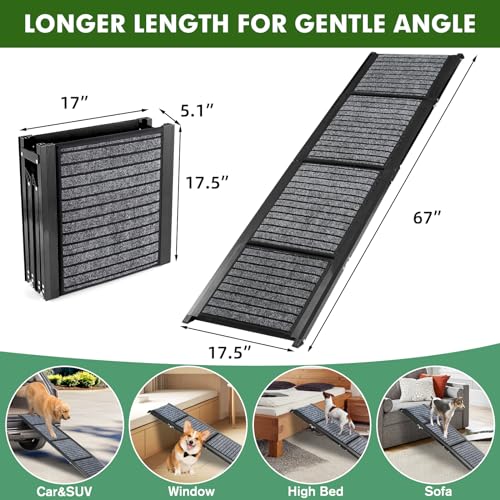 Duckygoo Rampa extra longa para carros de cães grandes de 67 