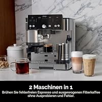 Ninja Luxe Café Essential Serie, Espressomaschine und Tropfkaffeemaschine, integriertes Mahlwerk, unterstützte Handhabung, freihändiger Aufschäumer, für Cappuccino und Latte, Milchprodukte oder – Ansicht 2