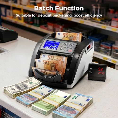 Compteuse de billets de banque à écran tactile et détection UV MG IR