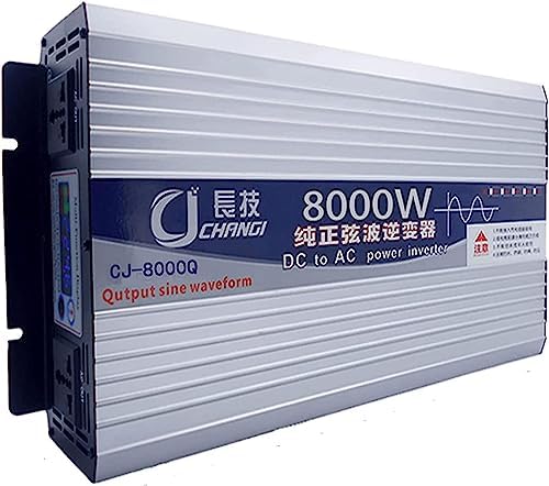 Pure Sine Wave Inverter 3500W, DC 12V-72V to AC 110V/120V, High Efficiency, Dual Cooling Fans, Intelligent Digital Display, Vehicle Power Converter for RVs, Boats, and More