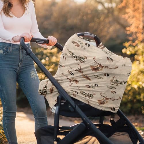 Image of Western Car Seat Cover for Baby Carseat, Bow Deer Print