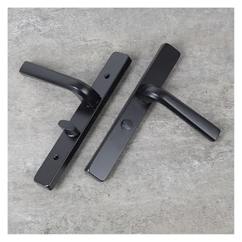 Cerradura para puerta estrecha negra con picaporte simple para balcón 6