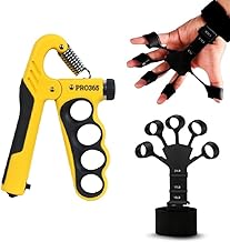 PRO365 Adjustable Hand & Finger Gripper with Counter (5–100Kg) | Forearm, Wrist & Finger Exerciser | Grip Strength Trainer for Muscle Building, Rehab, Endurance & Flexibility