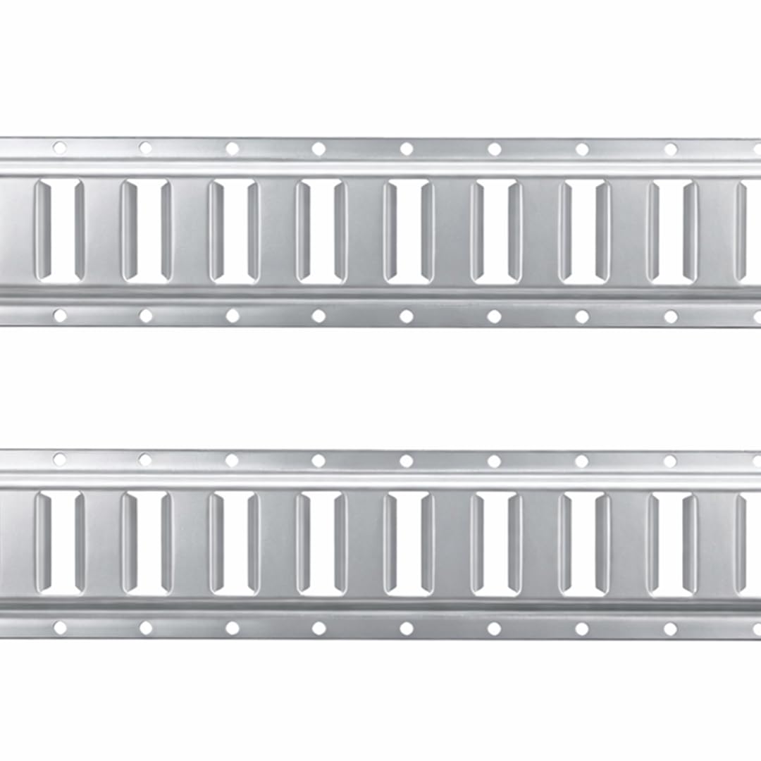 BoxerTool 2 Pack E-Tracks - 2 Feet Galvanized E Track Tie Down Rails for Cargo Control, Pickup Trucks, Trailers, Vans, RV, Garage, DIY Organizer
