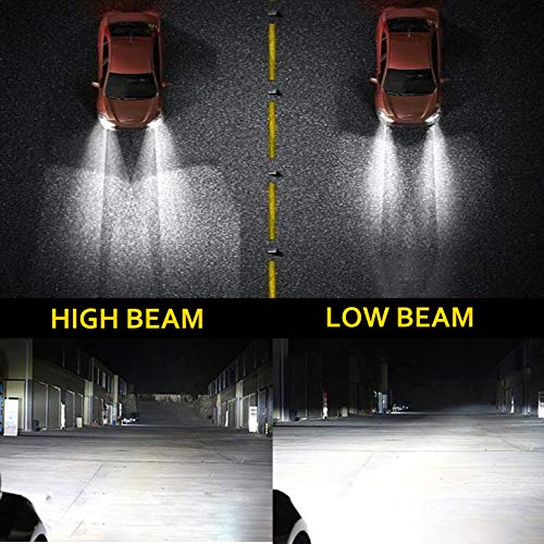 9004 Hb1 Led Headlight Bulbs High Low Beam 6000K Bright White 12000Lm 4 Side Cob Chips Car Headlamp Automotive Conversion Kit (Pack Of 2) #TOP1