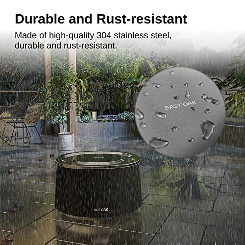 East Oak Fire Pit Lid For 29'' Smokeless Fire Pit, 304 Stainless Steel Fire Pit Accessories For Outdoor Fire Pits, Waterproof, Anti-Rust, And All-Weather Resistant, 27" D X 0.78" H #TOP2