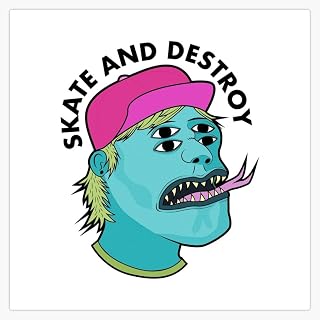Magnet Skate and Destroy V1 Magnetic Vinyl Sticker Weatherproof 5"