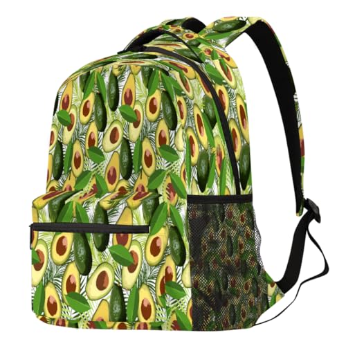 Sac à dos ordinateur portable grand volume motif avocat pour les trajets