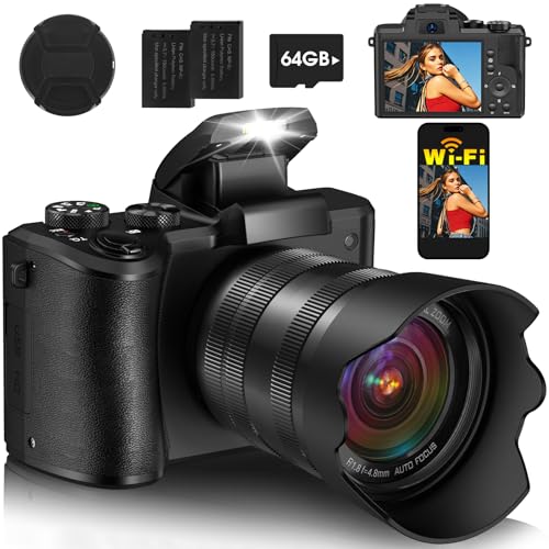8K Digital Camera, 88MP WiFi Cameras for Photography with 3.2' Touchscreen, 16X Zoom Autofocus...