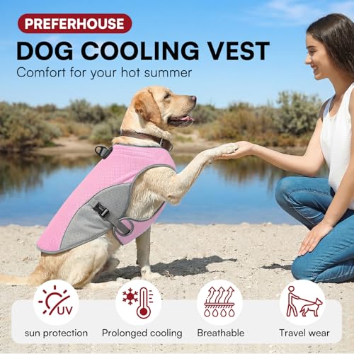 Dog Cooling Vest for Medium Dogs, Dog Cooling Jacket with Mesh and D Ring by Preferhouse - Used condition - Image 5