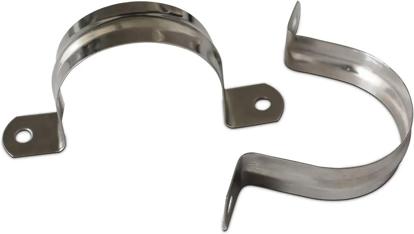 Pack of 20 60-100mm 304 stainless steel U-shaped pipe clamp saddle clamp riding clamp pipe buckle cord clamp retainer plumbing bracket(20pcs 65mm)