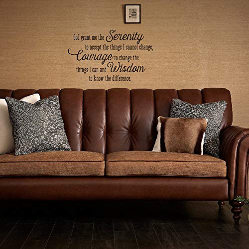 God Grant Me The Serenity To Accept The Things I Cannot Change Courage To Change The Things Vinyl Wall Decal Bible Scripture Inspirational Quotes Prayer Wall Art Letters Religious Home Décor #TOP1