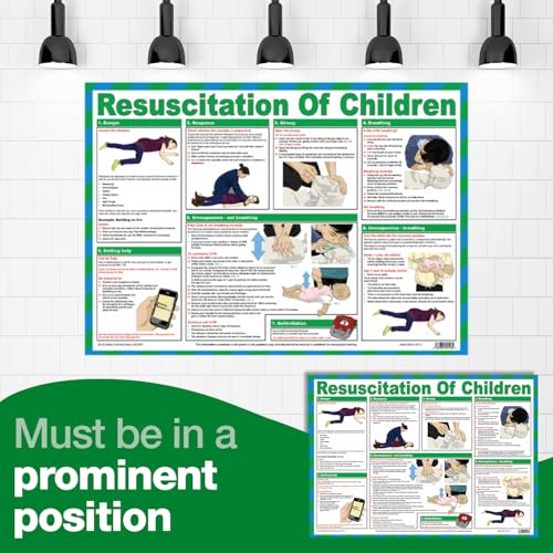 Image of Safety First Aid Laminated Resuscitation of Children Poster