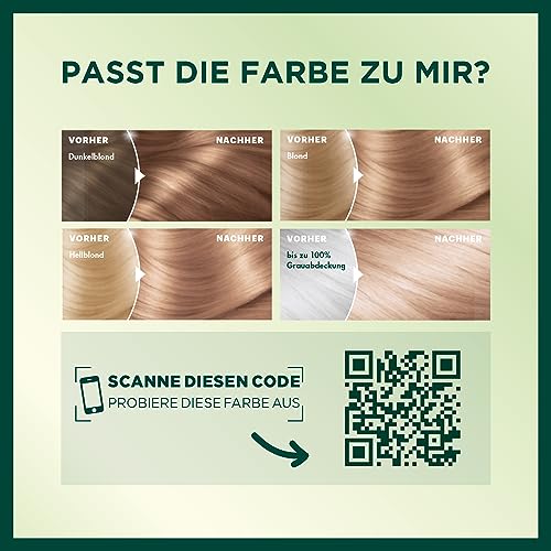 Foto von Garnier Nutrisse Dauerhafte Pflege-Haarfarbe mit nährenden Fruchtölen, Coloration mit 8 Wochen Halt, Ultra Crème Tönung, 8N Nude