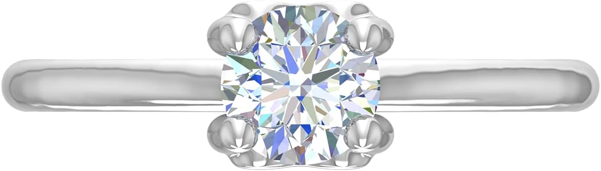1/2 Carat Prong Set Diamond Engagement Ring Band in 14K Gold