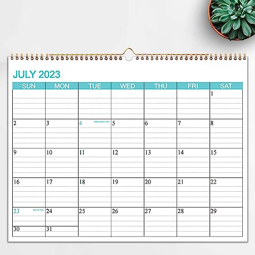 Cheericome Wall Calendar 2023-2024 - Wall Calendar Runs From June 2023 To June 2024, 13 Monthly Wall Calendar With Premium Paper Is Great For Home Or Office, 8.5" X 11.5" Blue Wall Planner #TOP3