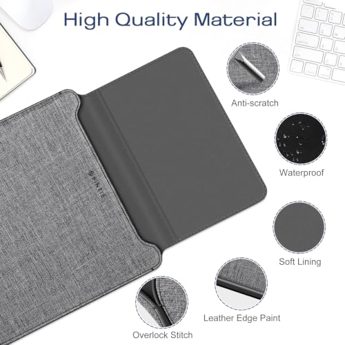Image of Fintie Sleeve Case for MacBook Neo 13 Inch, MacBook Air 13.6 /13.3 Inch, MacBook Pro 13 Inch, Other Up to 13 inch Laptop Tablet - Slim Bag Cover with Stand, Synthetic Leather, Magnetic Closure, Gray /Black