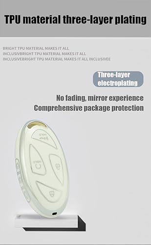 Miniatura 3 de ontto Funda de TPU para llave de protección completa para Hyundai Ioniq 6 Smart Remote, Blanco