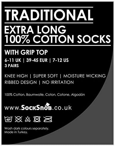 3 Paar Legere Schlauchsocken, Baumwolle, Kniehohe Socken Für
