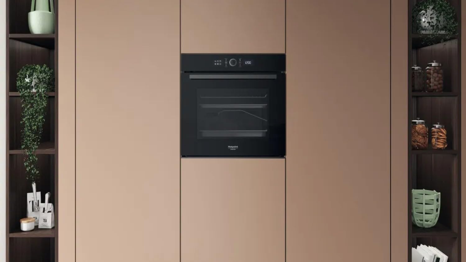 Hotpoint - HA4S80PM0BA Four Encastrable Pyrolyse 73L - 14 Modes de Cuisson, Multifonction - Nettoyage Pyrolytique et Hydrolytique - Classe Énergétique A+ - Noir