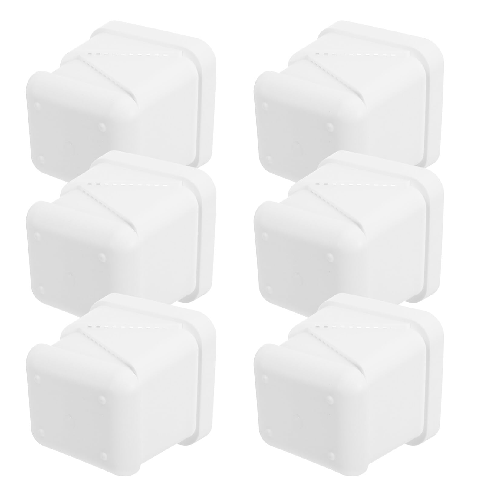 SEWACC Lot de 6 Petits Pots Carrés en Plastique Blanc 12 Cm Trous de Drainage et Plateaux, Contenants de Plantation Légers pour Succulentes et Semis D’intérieur et Extérieur, Pots