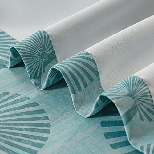 Driftaway Luca Blackout Curtains 84 Inches Long For Bedroom Natural Botanical Leaves Printed Drapes Thermal Insulated Room Darkening Grommet Window Treatment 2 Panels For Living Room W52 X L84 Blue #TOP5