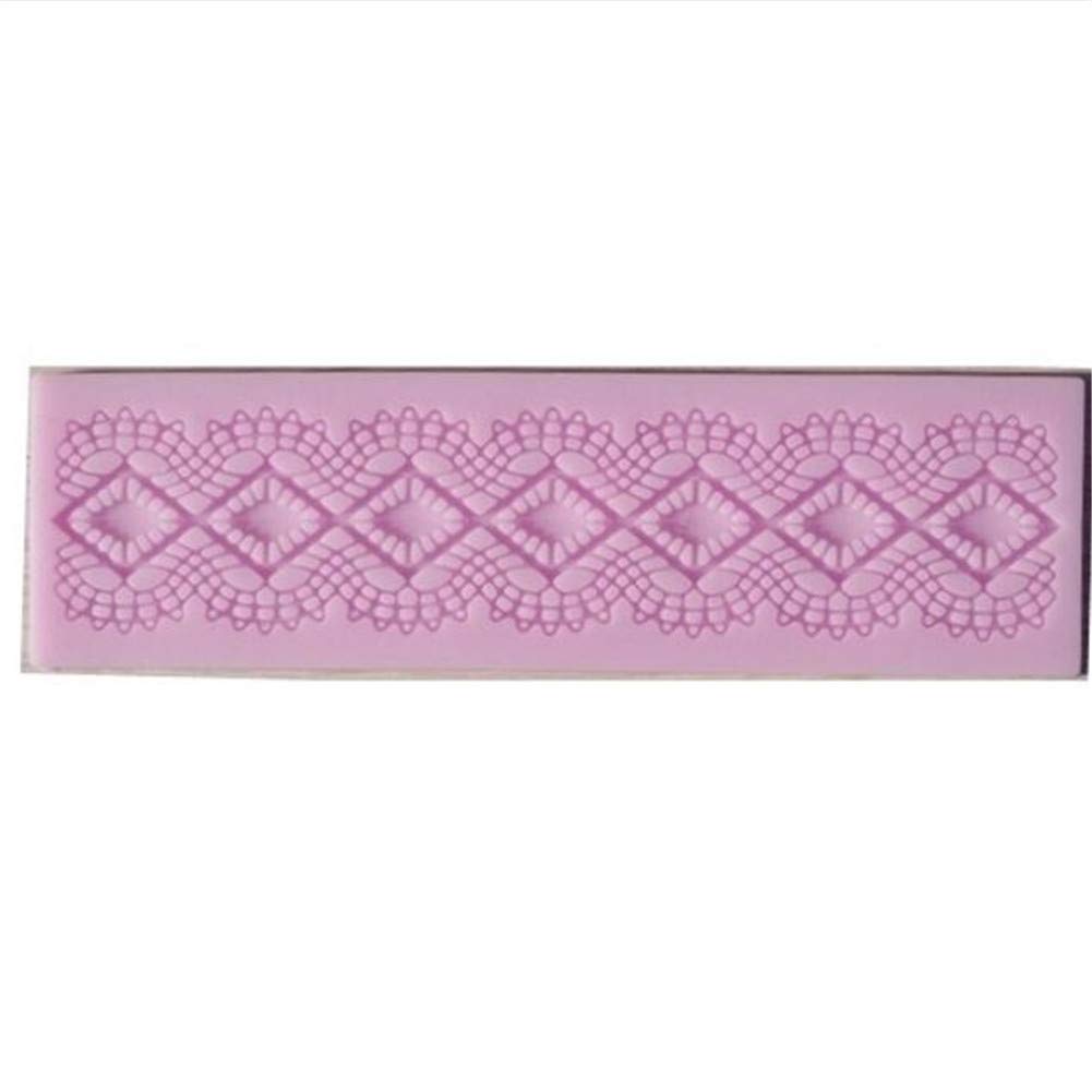 Valink Random Diamond Cake Border Silicone Lace Mat Mold Wedding Cupcake Decorating Tool Sugar Craft Fondant Chocolate Gumpaste Moulds Flower Diy Baking Mat Cake Decoration Embossing Mould Embossed Mat Bakeware