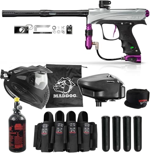 Maddog DYE CZR+ Full Auto Electronic Paintball Gun Marker Elite Starter Package | Thermal Anti-Fog Paintball Mask, HPA Tank, Empire Halo Too Loader, Neck...