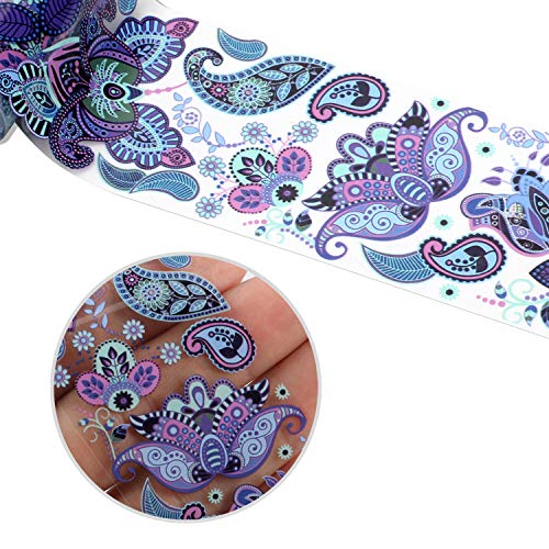 10 Rolls Mandala Blume Flower Nail Art Foil Sticker, Mwoot Nail Transfer Aufkleber Sternenhimmel Nail Wraps Transfer… – Bild 5