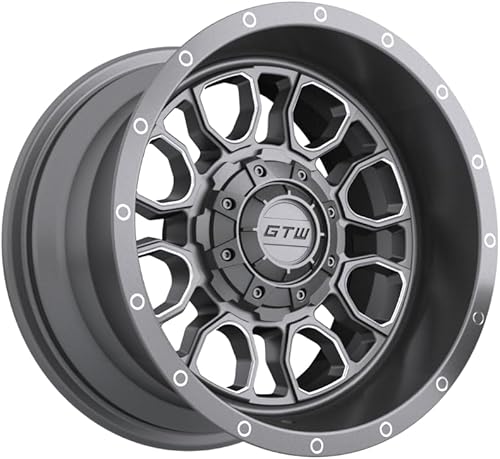 GTW Volt - Rueda de aluminio para carrito de golf de 12 pulgadas, 12 x 7 pulgadas, pernos 4-4, desplazamiento 3:4 (Gunmetal)