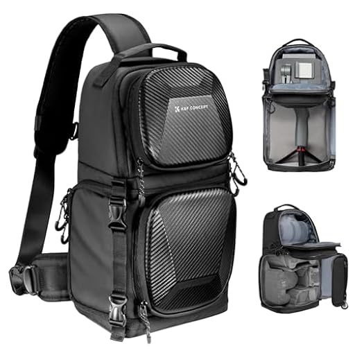 K&F CONCEPT Bolsa para Cámara Sling Camera Bolsa Bandolera Antirrobo 10L Foto Mochila Reflex Portátil, Bolsa de Cámara Compatible con DSLR SLR Cámara, Negro Estuche rígido | Ya disponible en tu tienda friki favorita! En mundofriki.es!