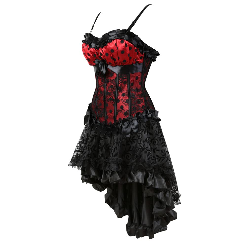 Hengzhifeng Corsetto con Gonna Donna Elegante Corpetto Costumi Halloween