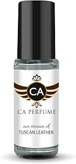CA Perfume Impression of Tuscan Leather for Men Perfume Oil Leather Scent Long Lasting Cologne for Men Travel Size Mini Perfume Sample TSA Ready Body Oil Roll-on 0.14 Fl Oz 4ml