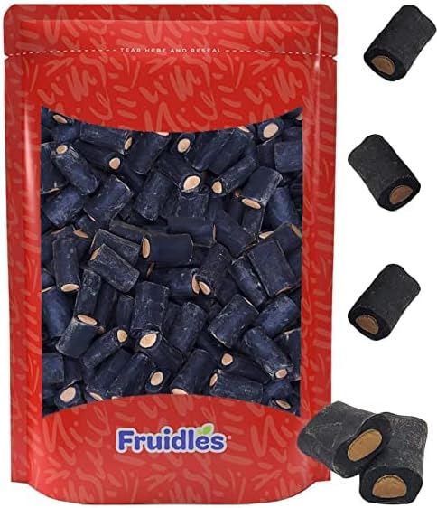 FruidlesFruidles Salmiak Licorice Rocks, Soft And Sweet Gummy Bites With A Creamy Sweet And Salty Canter, Non-GMO (1 Pound)