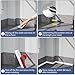 Flexible Quarter Round Molding - 158 Inch Peel and Stick Rubber Quarter Round Trim, Self-Adhesive Bathtub Edge Trim Molding, Suitable for Wall Edge, Floor Corner, Staircase Cabinet Edge (White)