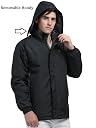 RJ WAHAN Men's Waterproof Winter Jacket | Reversible & Removable Hood | 99% Water-Resistant | Heavy-Duty Warm Jacket with 4 Pockets (IN, Alpha, 3XL, Black) gallery image