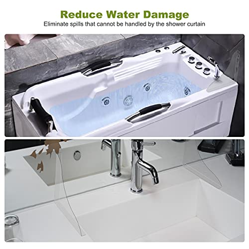 2 Pack Bathtub Shower Splash Guard, Splash Guards for Bathroom Bath Tub