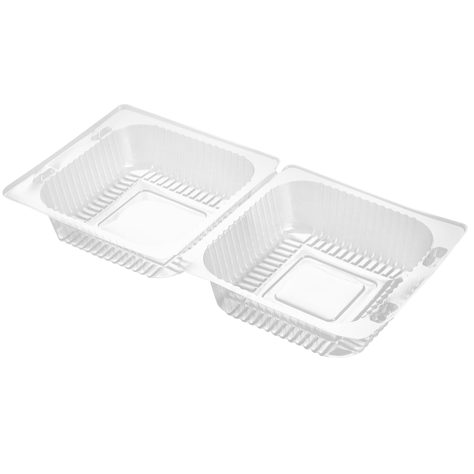 SINJEUN 200 scatole per torte da 13 cm, contenitori singoli trasparenti per cupcake, piccole scatole quadrate con coperchio, per porzioni di torte, pane, hamburger, panini, dessert