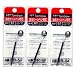 Tombow 0.7mm Black Ink Refill (BR-SF33), for Airpress Ball Point Pen (BC-AP) , × 3 Pack/total 3 pcs (Japan Import) [Komainu-Dou Original Package]