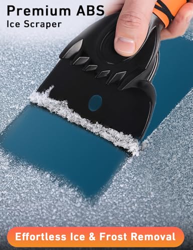 Image of EcoNour 44.7 inch 3 in 1 Snow Brush for SUV, 360 Pivoting Extendable Long | Snow Brush for Car, Snow and Ice Scrapers for Windshield with Ergonomic Foam Grip for Car Truck SUV, Winter Car Accessories