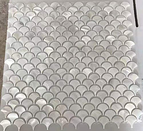 Genuine White Fish Scale Mother of Pearl Mosaic Tile for