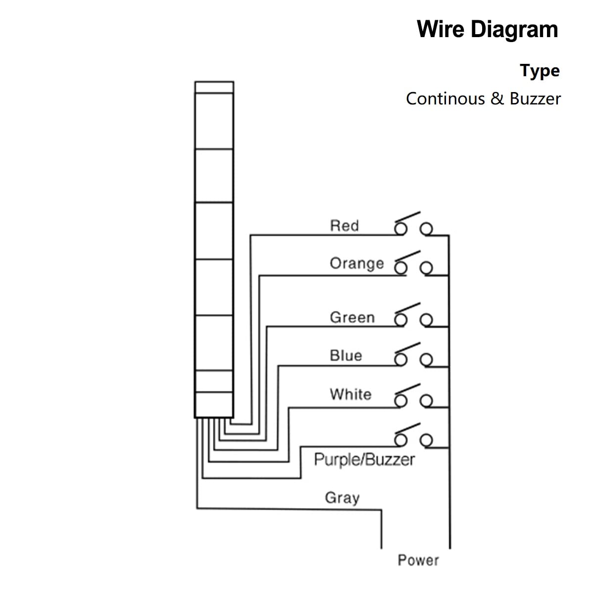 110V AC Industrial Signal Tower Lamp - Red LED Flash Light With Buzzer Alarm For Machinery