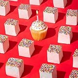 The Marshmallow Shop Birthday Cake Gourmet Marshmallows (6 Count) – Handcrafted Cake Batter Marshmallows with Sprinkles, Artisanal Candy Treat