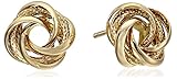 14k Yellow Gold Knot Stud Earrings